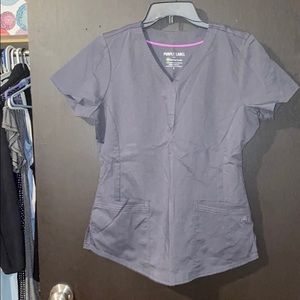 Purple label by healing hands 2 pocket scrub top